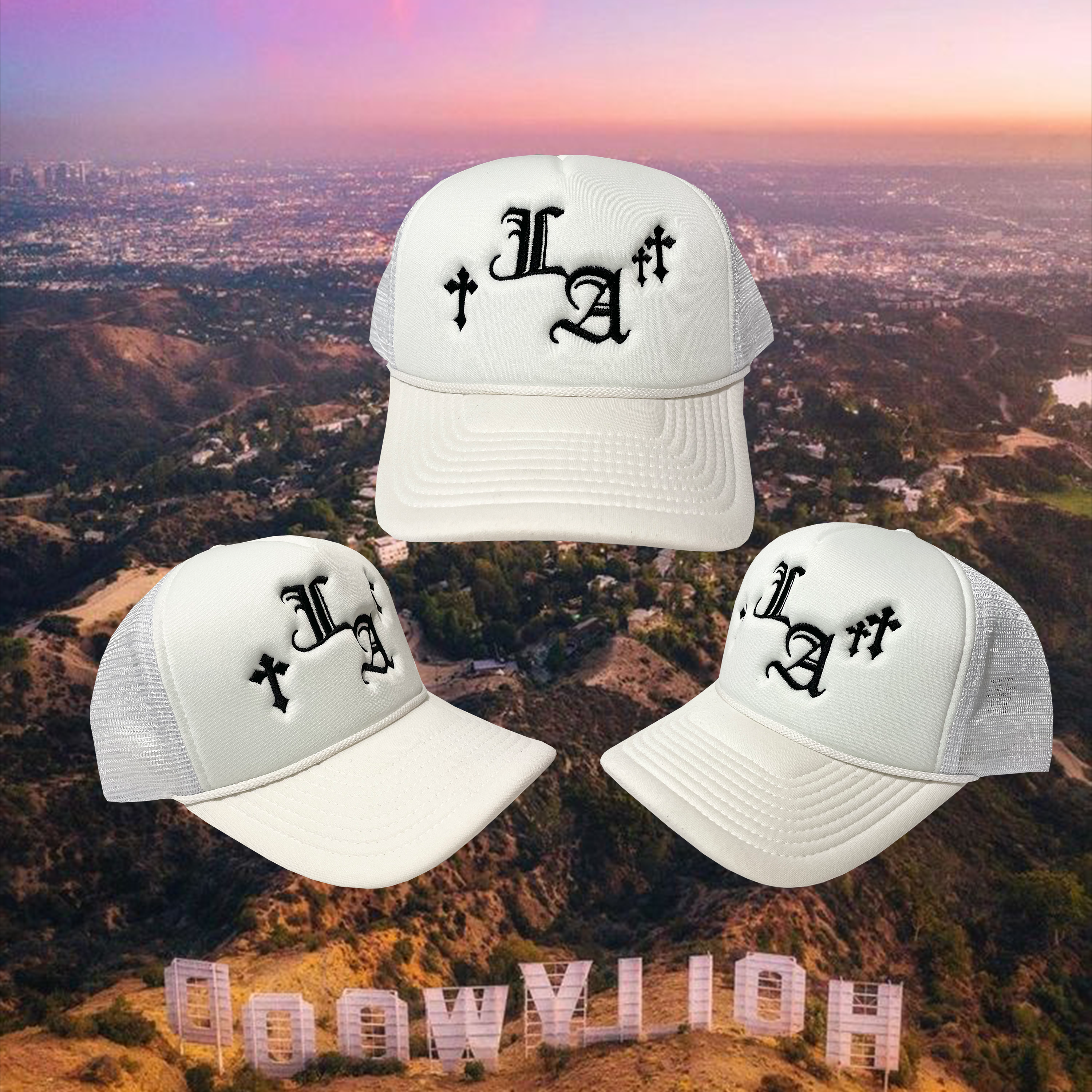City Of Angels LA Trucker Hat – Angels Never Die Co.