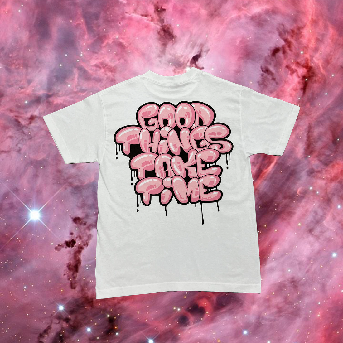 Angels Never Die Pink Bubble T-shirt