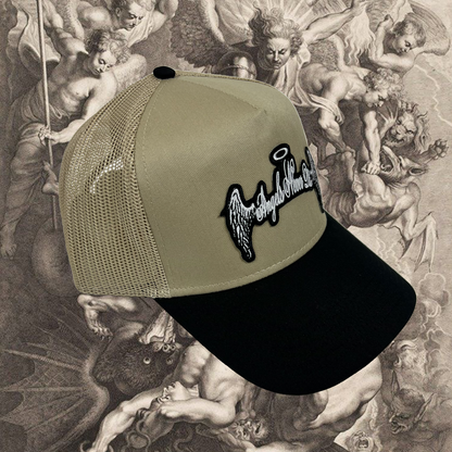 Tan And Black Logo hat